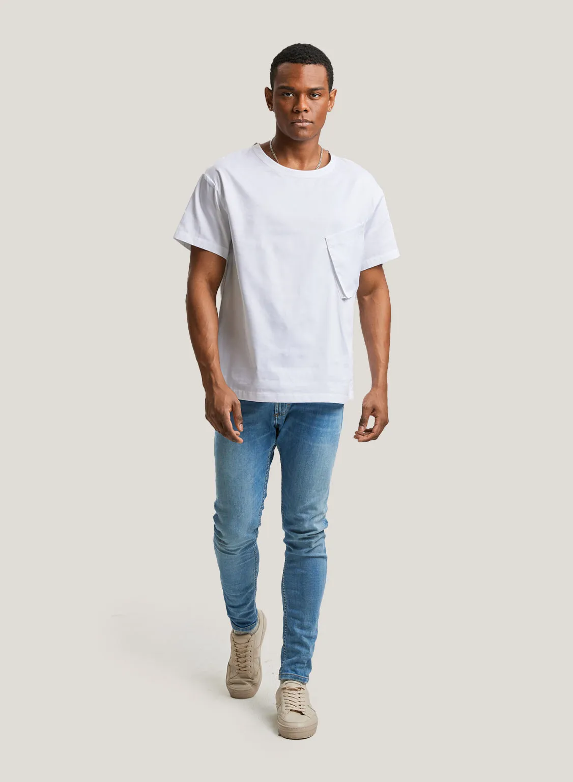 100% Cotton T-Shirt With Patch Pocket