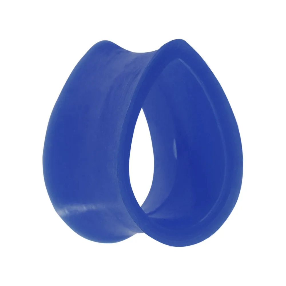 18mm Blue Teardrop Silicone Flexible Tunnel