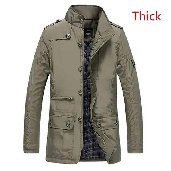 2023 Winter Men Jackets and Coats Leisure Windproof Thick Warm Jacket Men's Long Trench Coat Parka Clothing Drop Shipping
