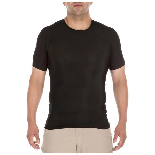 5.11 Tactical Antimicrobial Tight Crew Short Sleeve Shirt Black