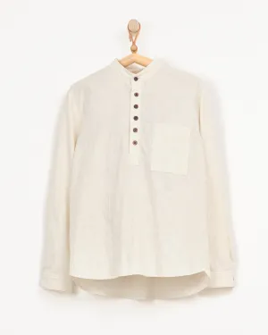 6-Button Shirt in Natural