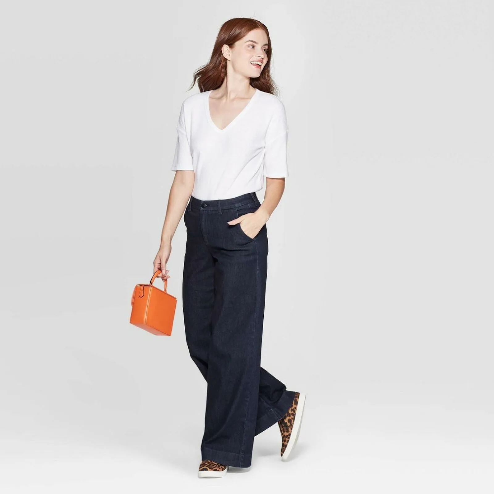 A New Day Women's Short Sleeve V-Neck Rib T-Shirt