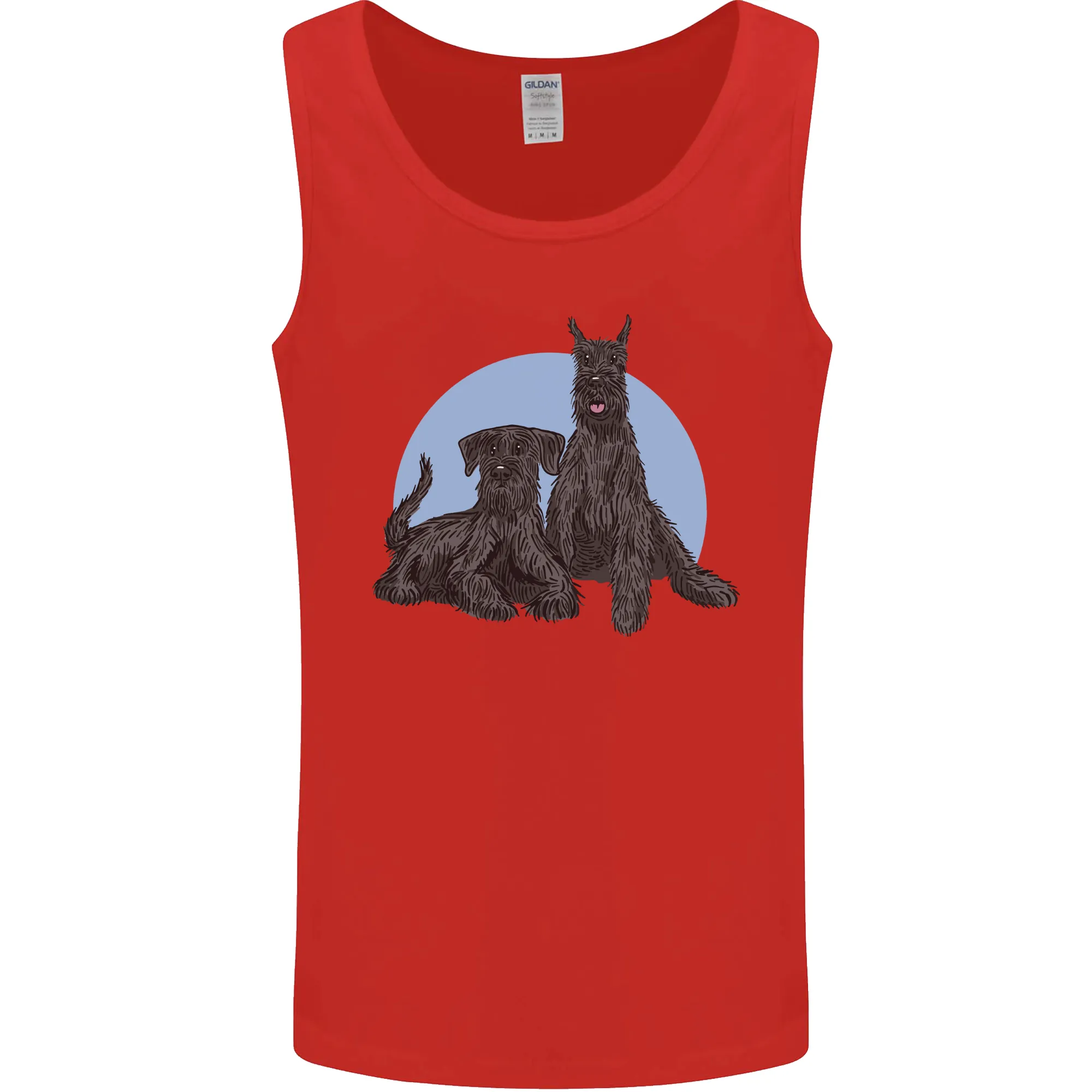 A Pair of Schnauzer Gigantes Dog Mens Vest Tank Top