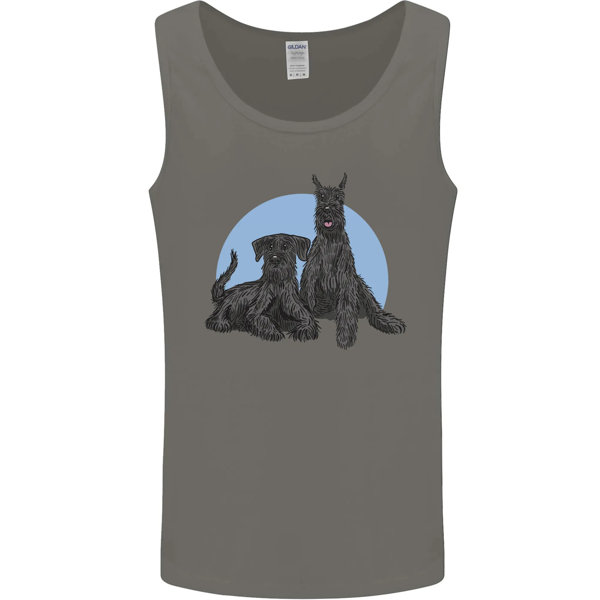 A Pair of Schnauzer Gigantes Dog Mens Vest Tank Top