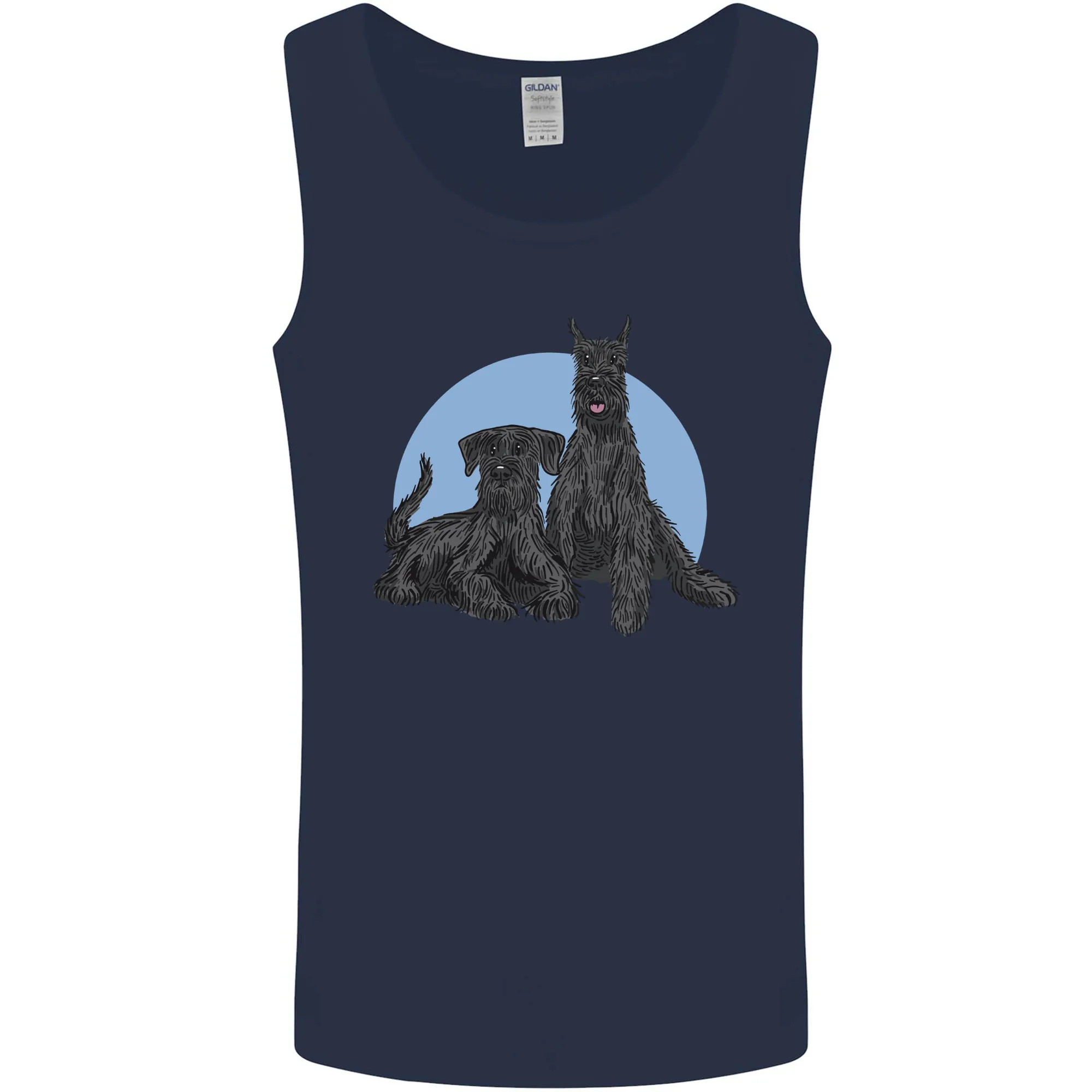 A Pair of Schnauzer Gigantes Dog Mens Vest Tank Top