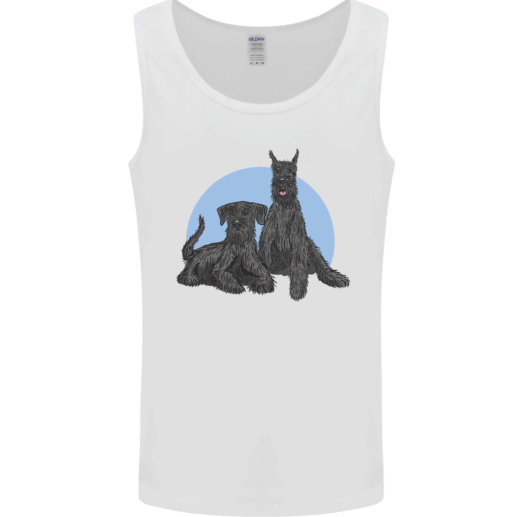 A Pair of Schnauzer Gigantes Dog Mens Vest Tank Top