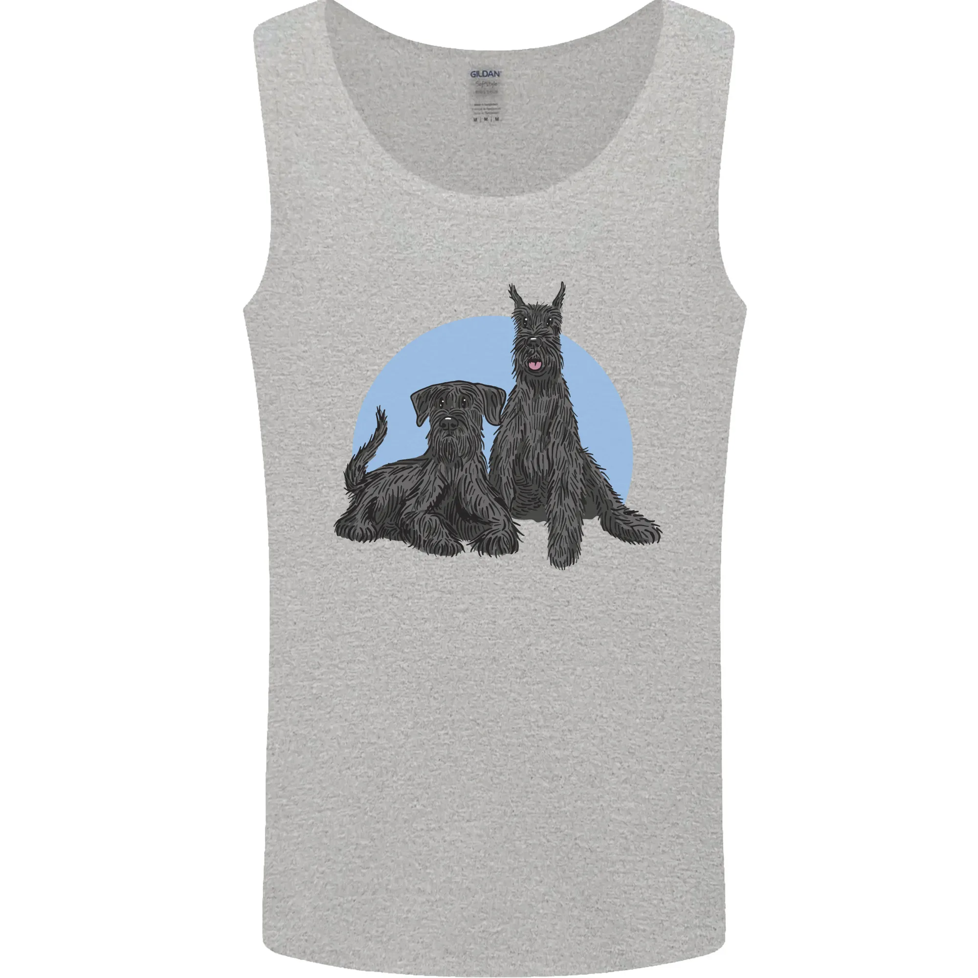 A Pair of Schnauzer Gigantes Dog Mens Vest Tank Top