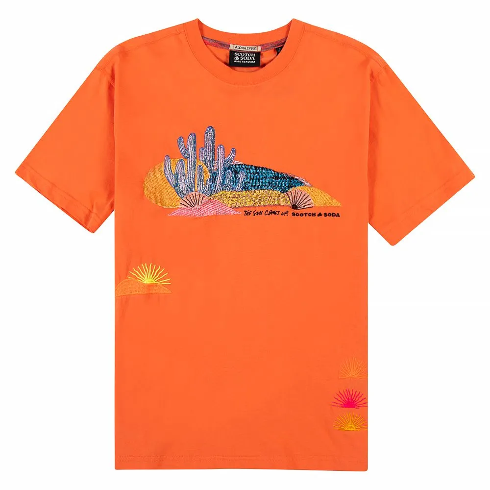 Abel Macias X Scotch & Soda Tee - Coral