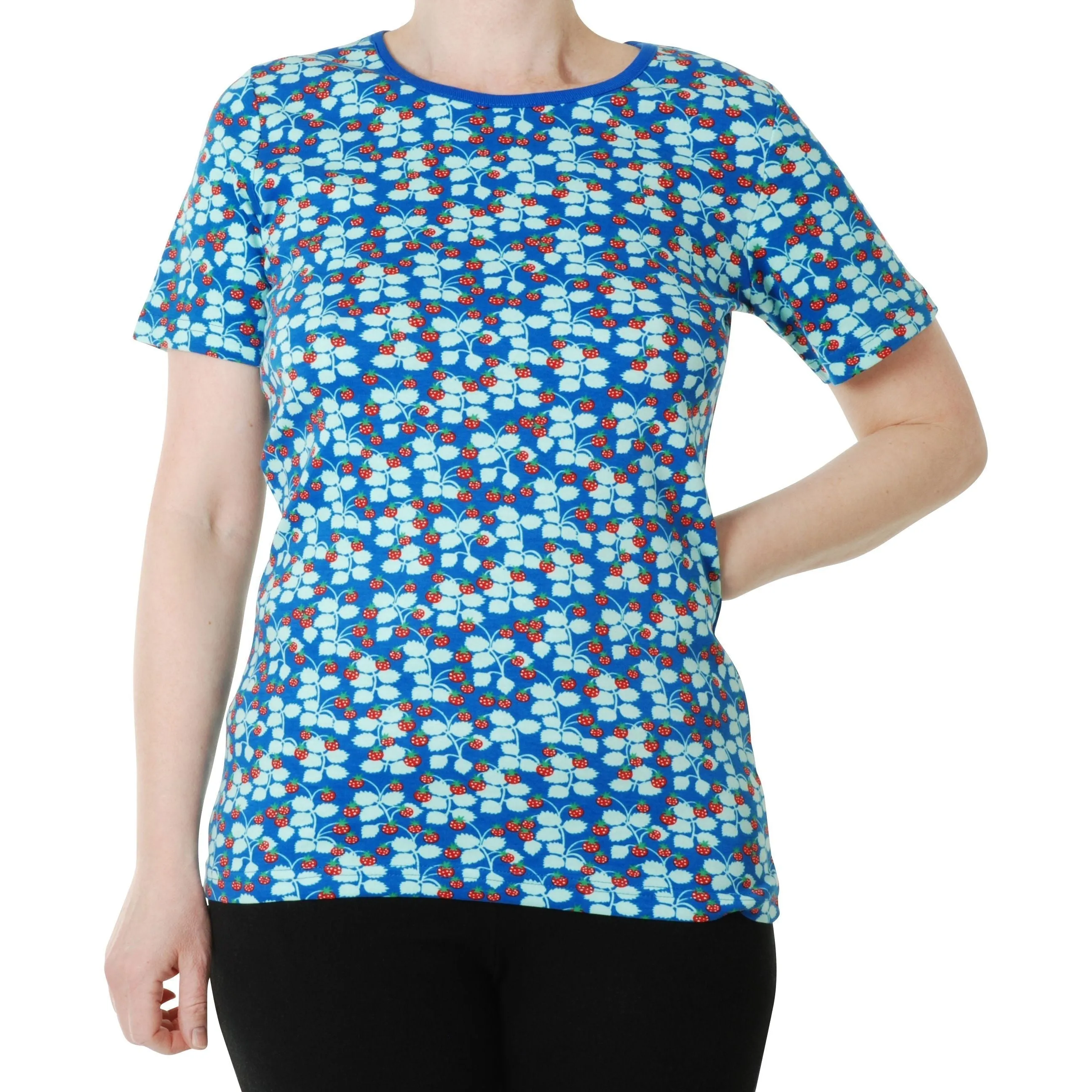 Adult's Strawberry - Blue Short Sleeve Shirt - 2 Left Size S & 3XL