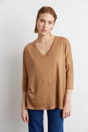 AUDRIC OVERSIZED LINEN T-SHIRT