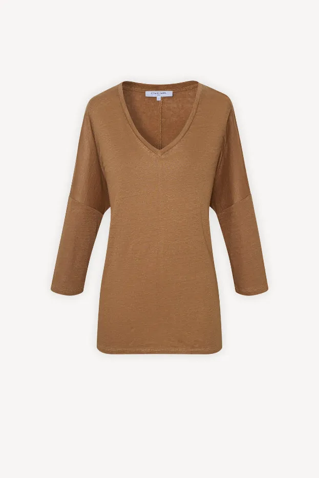 AUDRIC OVERSIZED LINEN T-SHIRT