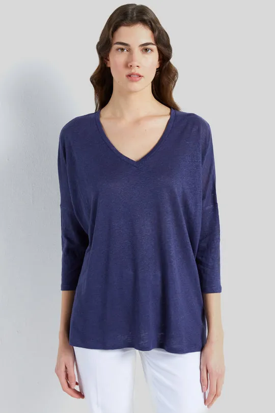 AUDRIC OVERSIZED LINEN T-SHIRT