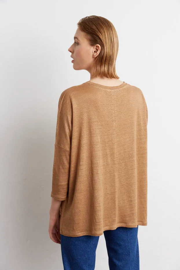 AUDRIC OVERSIZED LINEN T-SHIRT