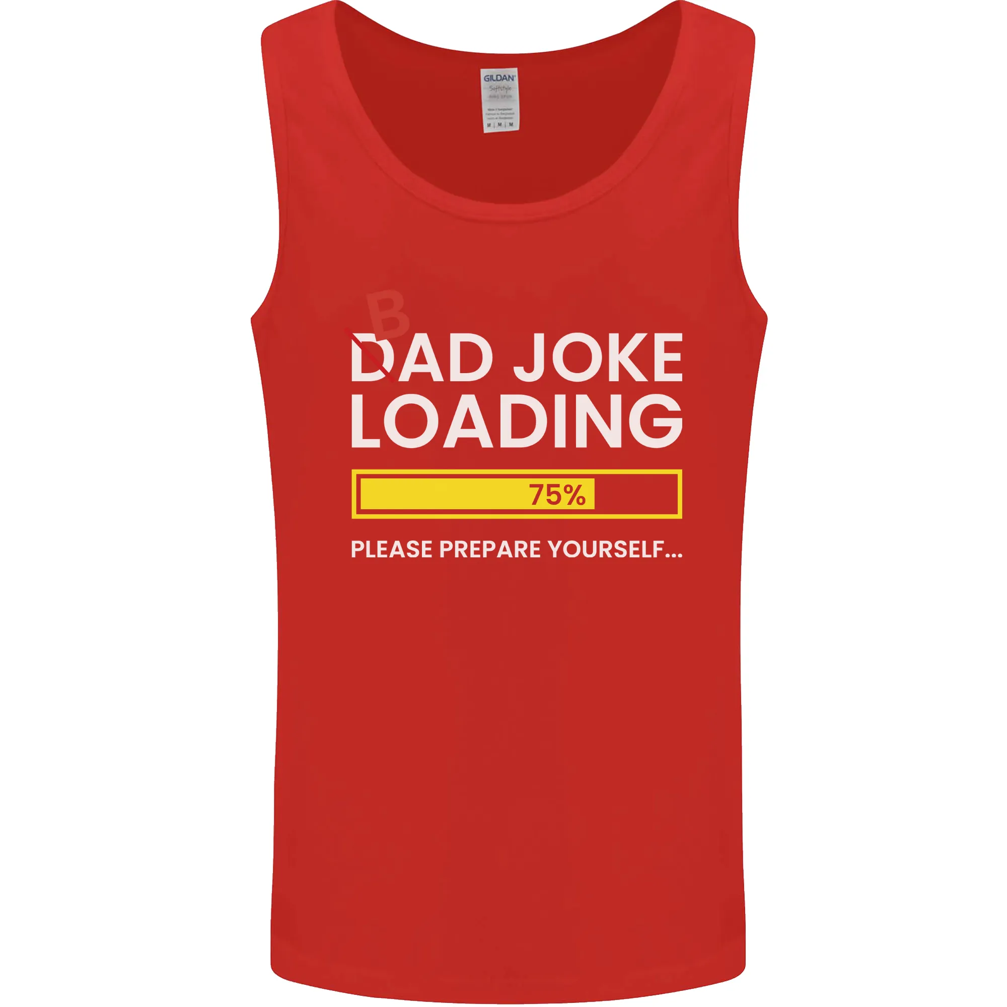Bad Joke Loading Funny Fathers Day Humour Mens Vest Tank Top
