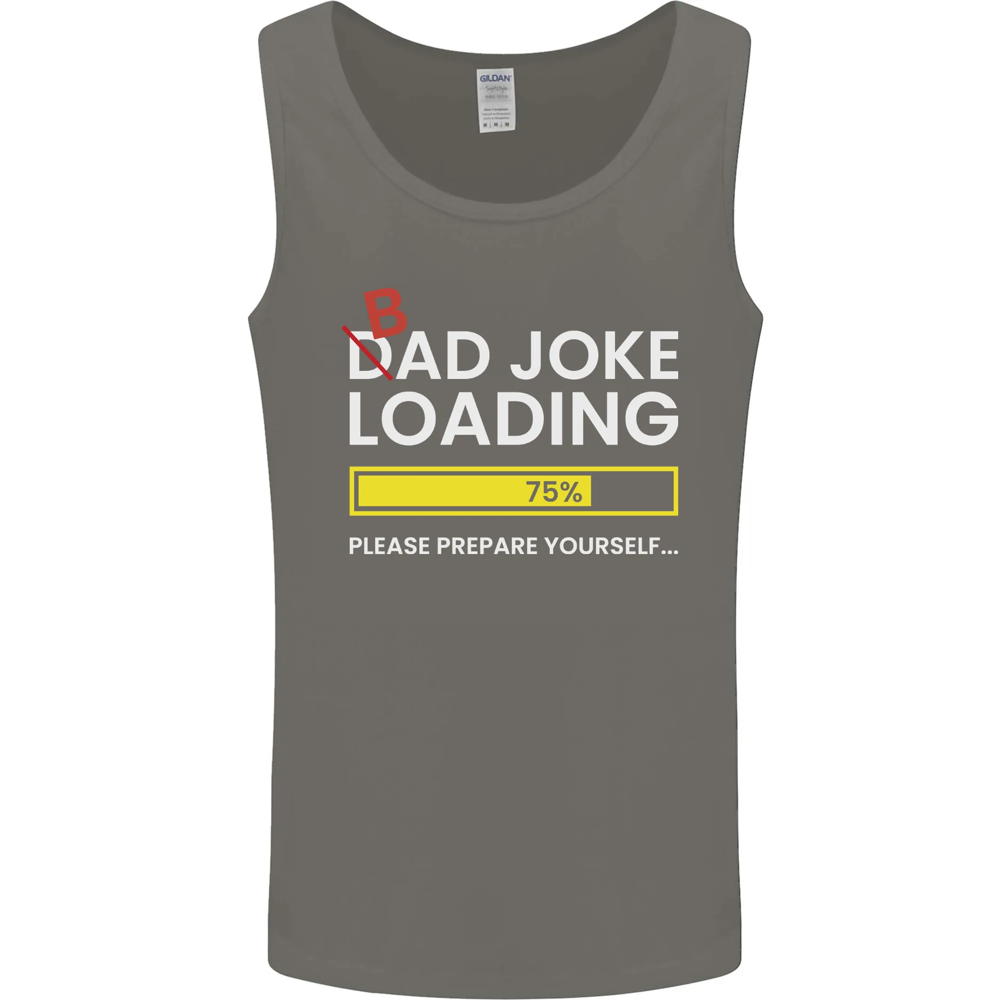 Bad Joke Loading Funny Fathers Day Humour Mens Vest Tank Top