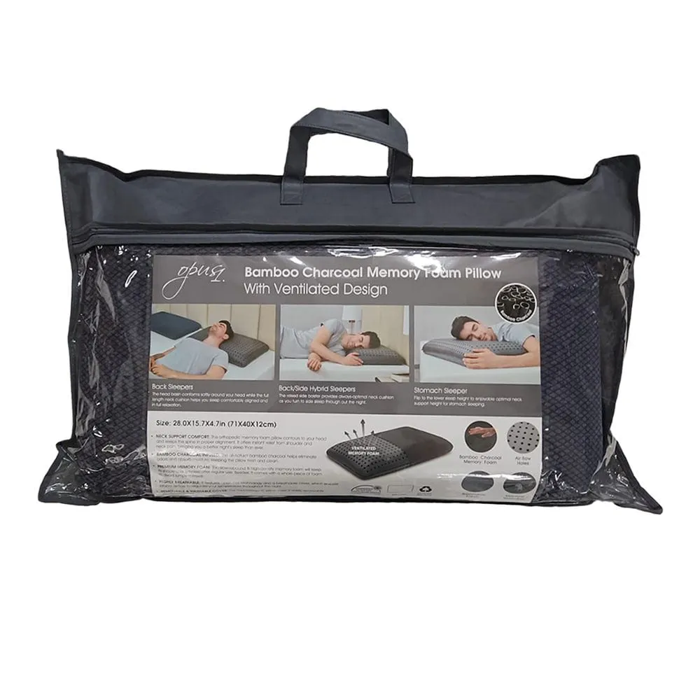 Bamboo Charcoal Memory Foam Pillow with Ventilated Design OR6760