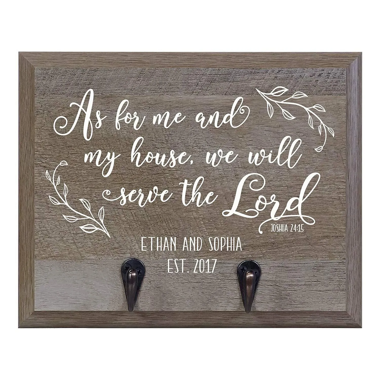Barn Wood Personalized Coat Rack Wall Sign 15" w x 12" h 4.25" deep