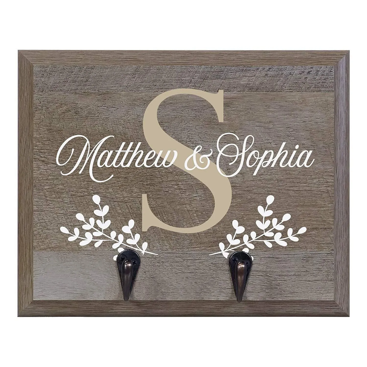 Barn Wood Personalized Coat Rack Wall Sign 15" w x 12" h 4.25" deep