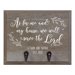 Barn Wood Personalized Coat Rack Wall Sign 15" w x 12" h 4.25" deep