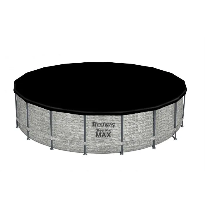 Bestway 18' X 48"/5.49M X 1.22M Pool Set (Contents:Pool, Filter Pump(220-240V), Ladder, Cover, Compatible with Cartridge 58012(III)220-240V)