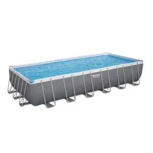 Bestway 24' X 12' X 52"/7.32M X 3.66M X 1.32M Rectangular Pool Set (Contents:Pool, Filter Pump(220-240V), Ladder, Cover, ChemConnect Dispenser, Compatible with Cartridge 58095(IV)220-240V)