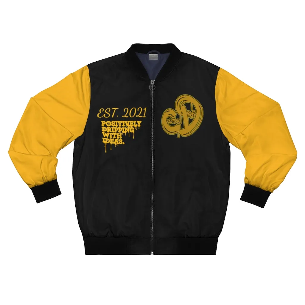 Black & Yellow Men's Bomber Jacket