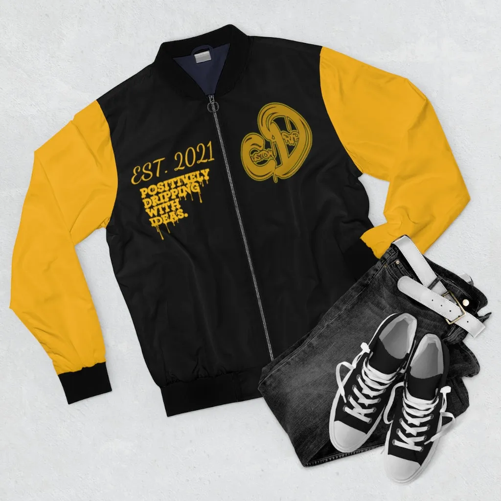 Black & Yellow Men's Bomber Jacket