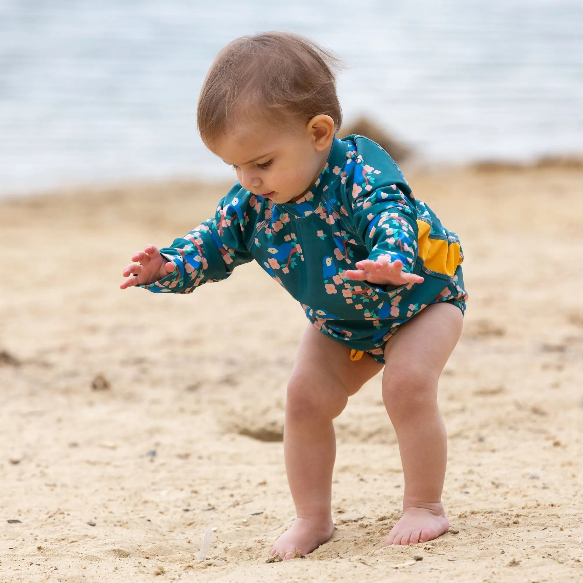 Bluebirds UPF 50  Reusable Baby Swimming Nappy