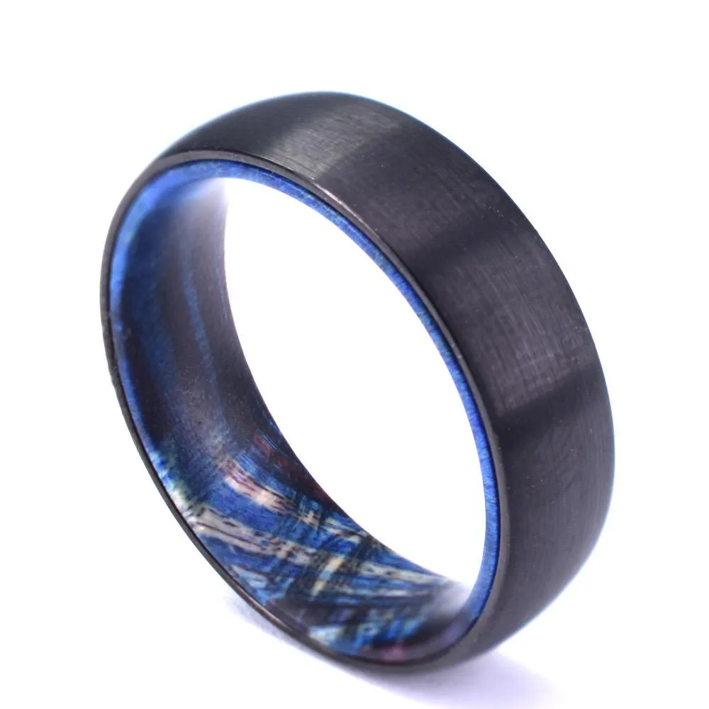 Box Elder Wood Tungsten Men's Wedding Band 8MM