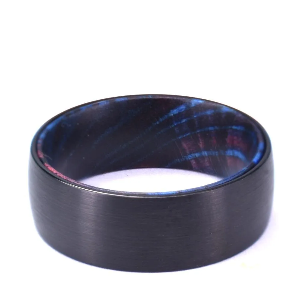 Box Elder Wood Tungsten Men's Wedding Band 8MM