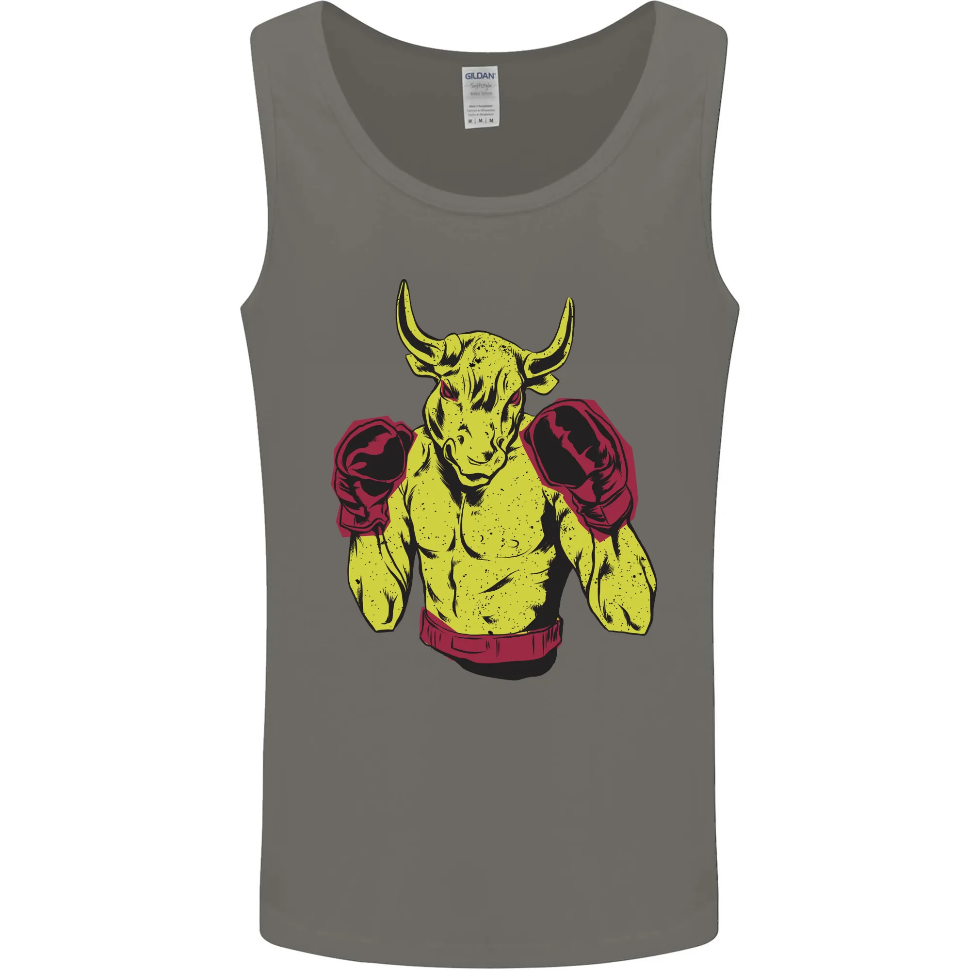 Boxing Bull Muay MMA Thai Boxer Mens Vest Tank Top