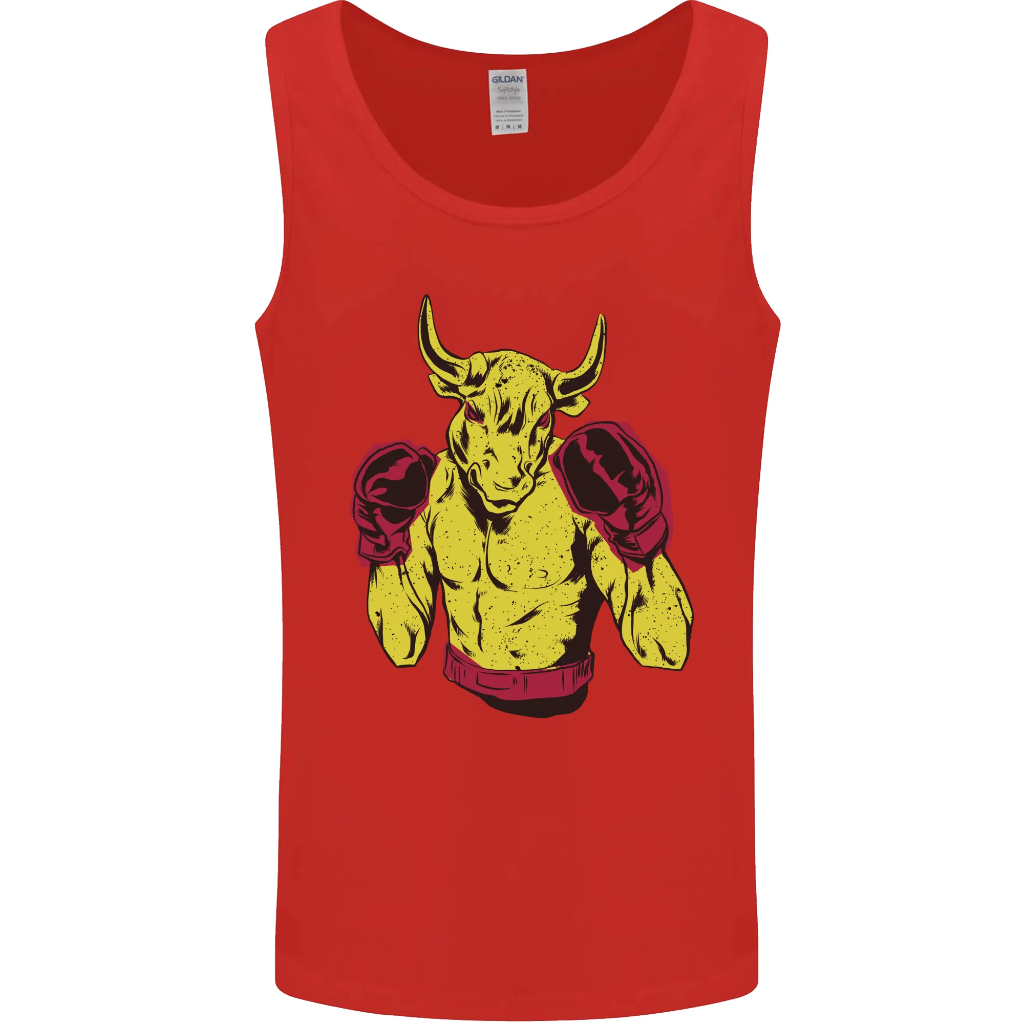 Boxing Bull Muay MMA Thai Boxer Mens Vest Tank Top