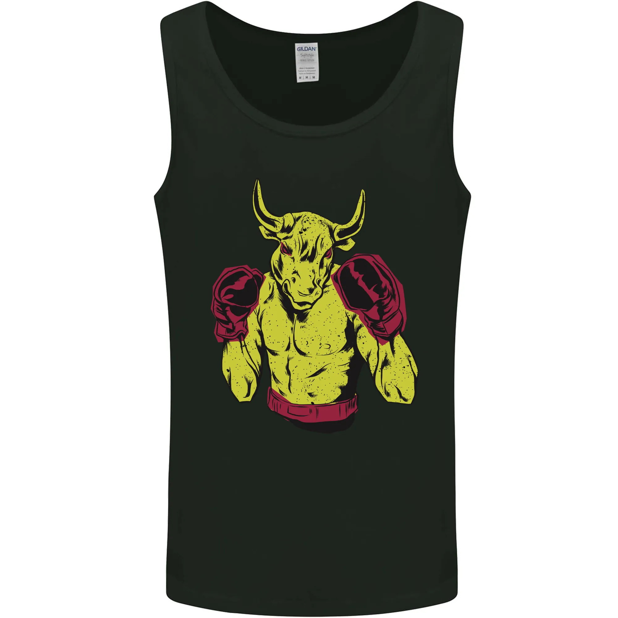 Boxing Bull Muay MMA Thai Boxer Mens Vest Tank Top
