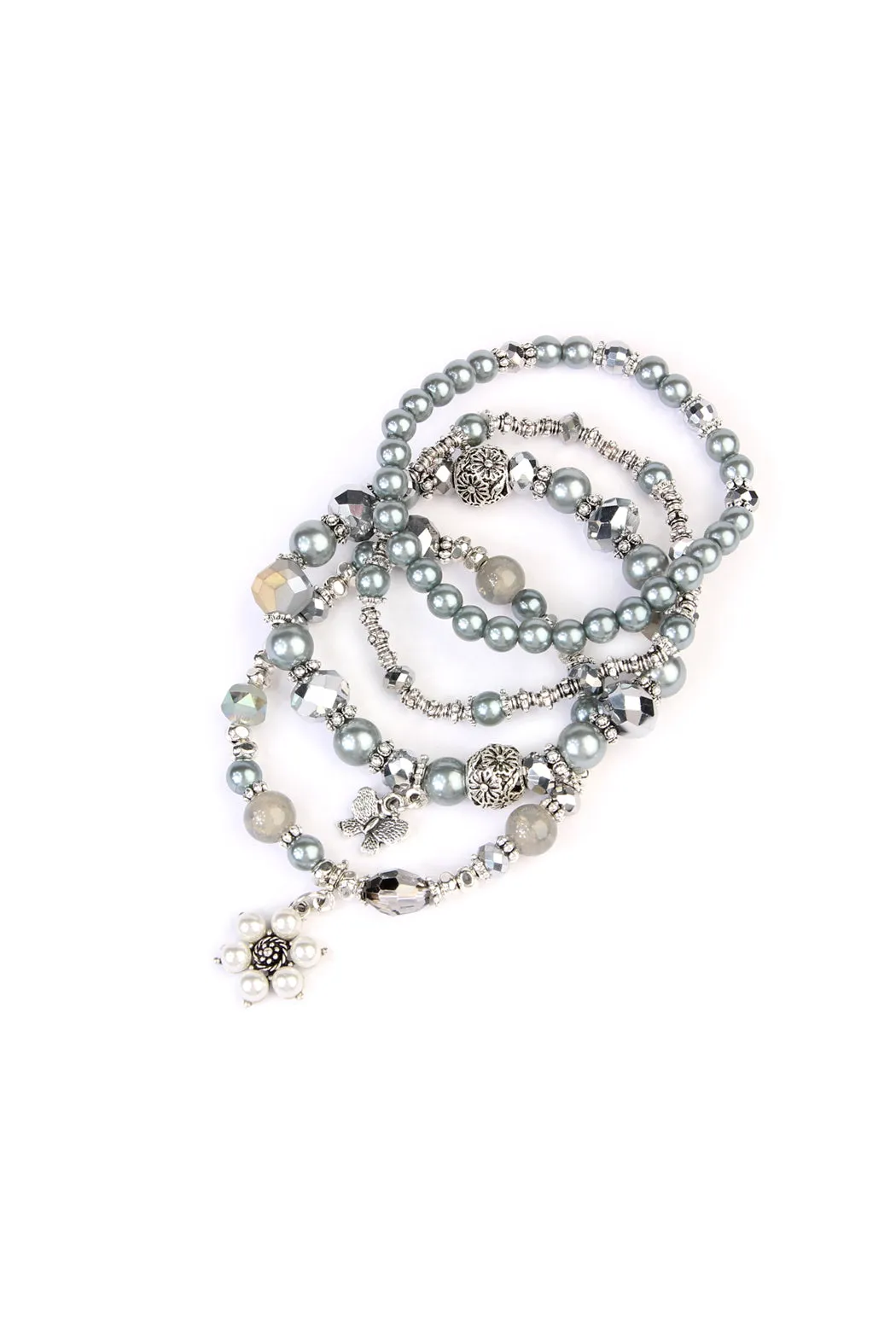 BUTTERFLY PEARL CLASSY STACKABLE BRACELET