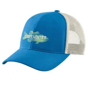 Carhartt Men's Canvas Mesh-Back Fish Graphic Cap