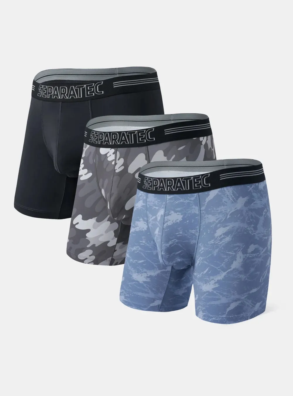 Classic Camo Compression Quick Dry Thick Waistband Boxer Briefs 3 Pack
