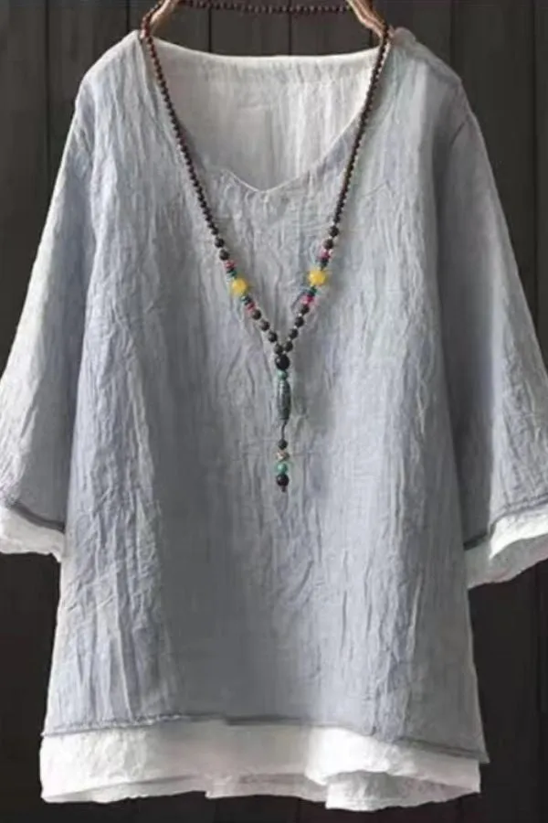 Color Contract Linen Cozy T-shirts