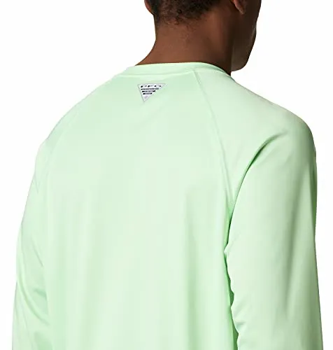 Columbia Sportswear Men's Terminal Tackle Long Sleeve Shirt, Key West/Vivid Blue Logo, Large/Tall