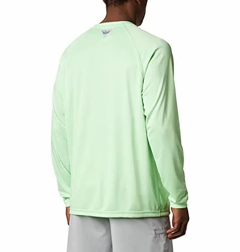 Columbia Sportswear Men's Terminal Tackle Long Sleeve Shirt, Key West/Vivid Blue Logo, Large/Tall