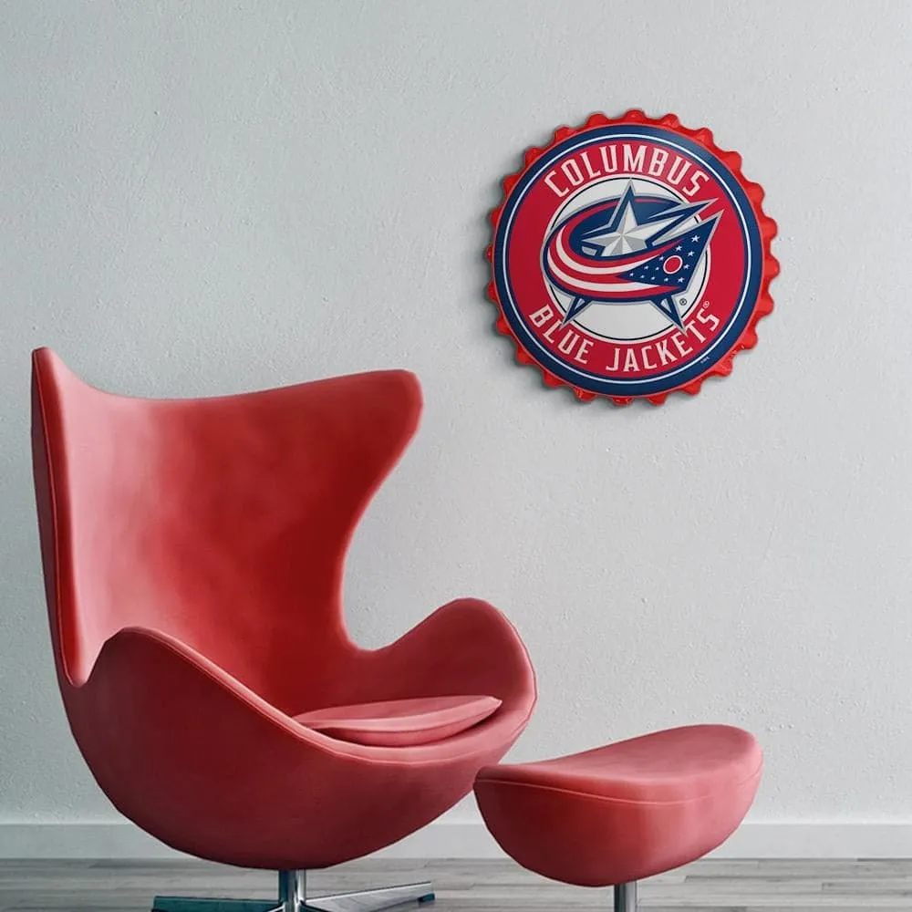 Columbus Blue Jackets: Bottle Cap Wall Sign