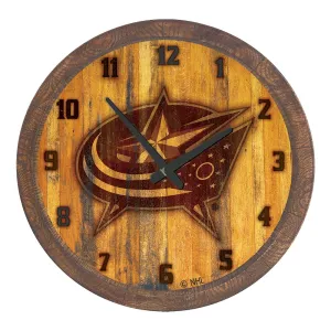 Columbus Blue Jackets: Branded "Faux" Barrel Top Wall Clock