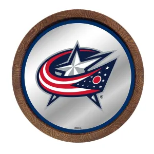 Columbus Blue Jackets: Mirrored Barrel Top Wall Sign