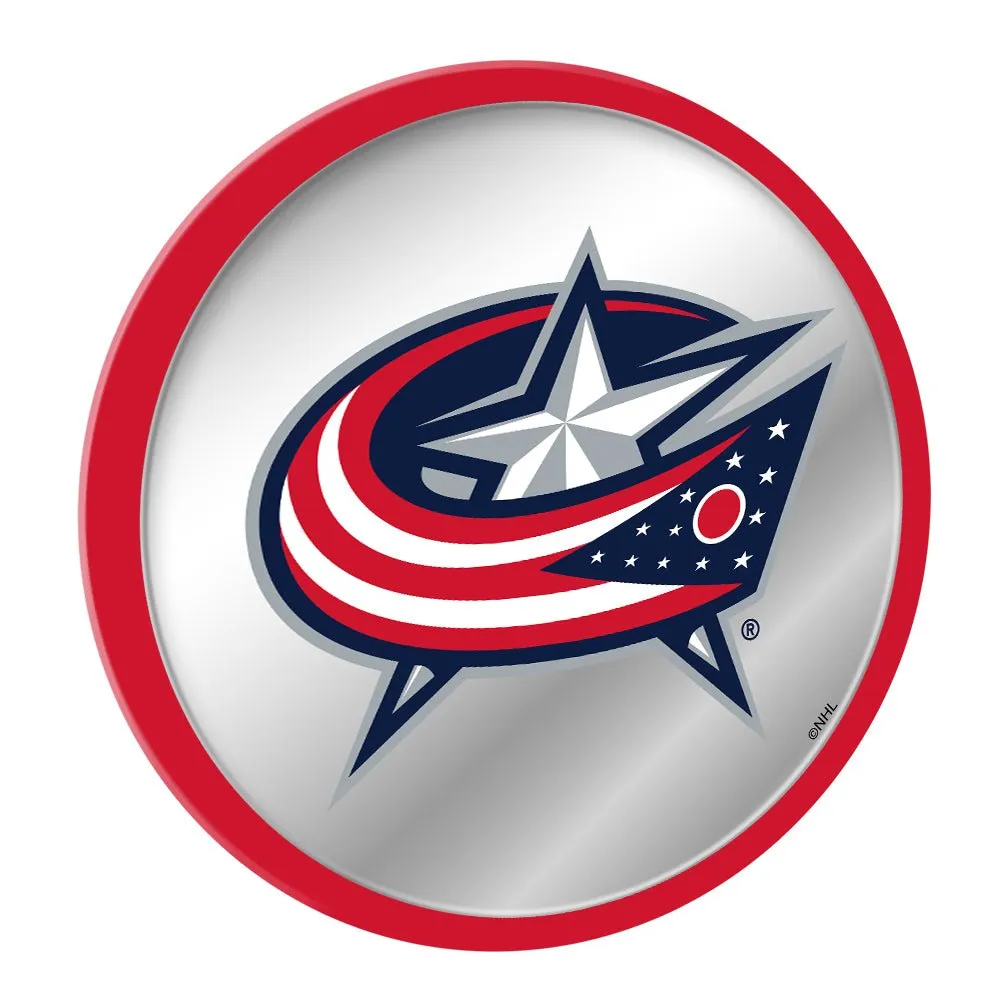 Columbus Blue Jackets: Modern Disc Mirrored Wall Sign