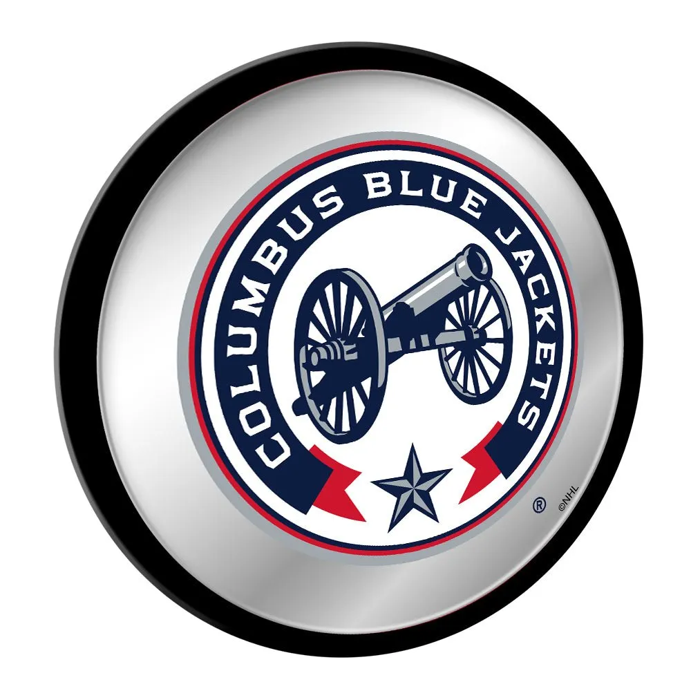 Columbus Blue Jackets: Secondary Logo - Modern Disc Mirrored Wall Sign