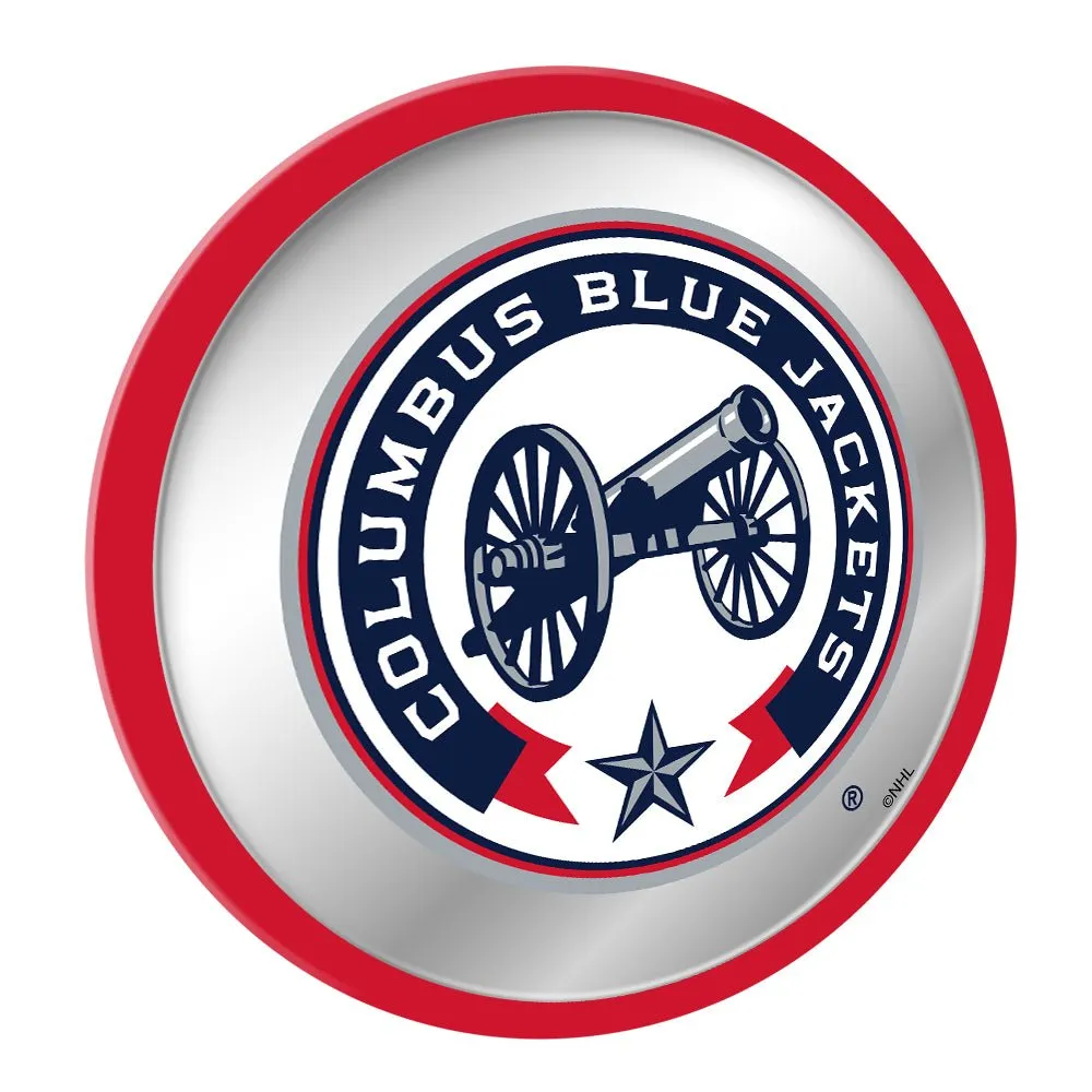 Columbus Blue Jackets: Secondary Logo - Modern Disc Mirrored Wall Sign