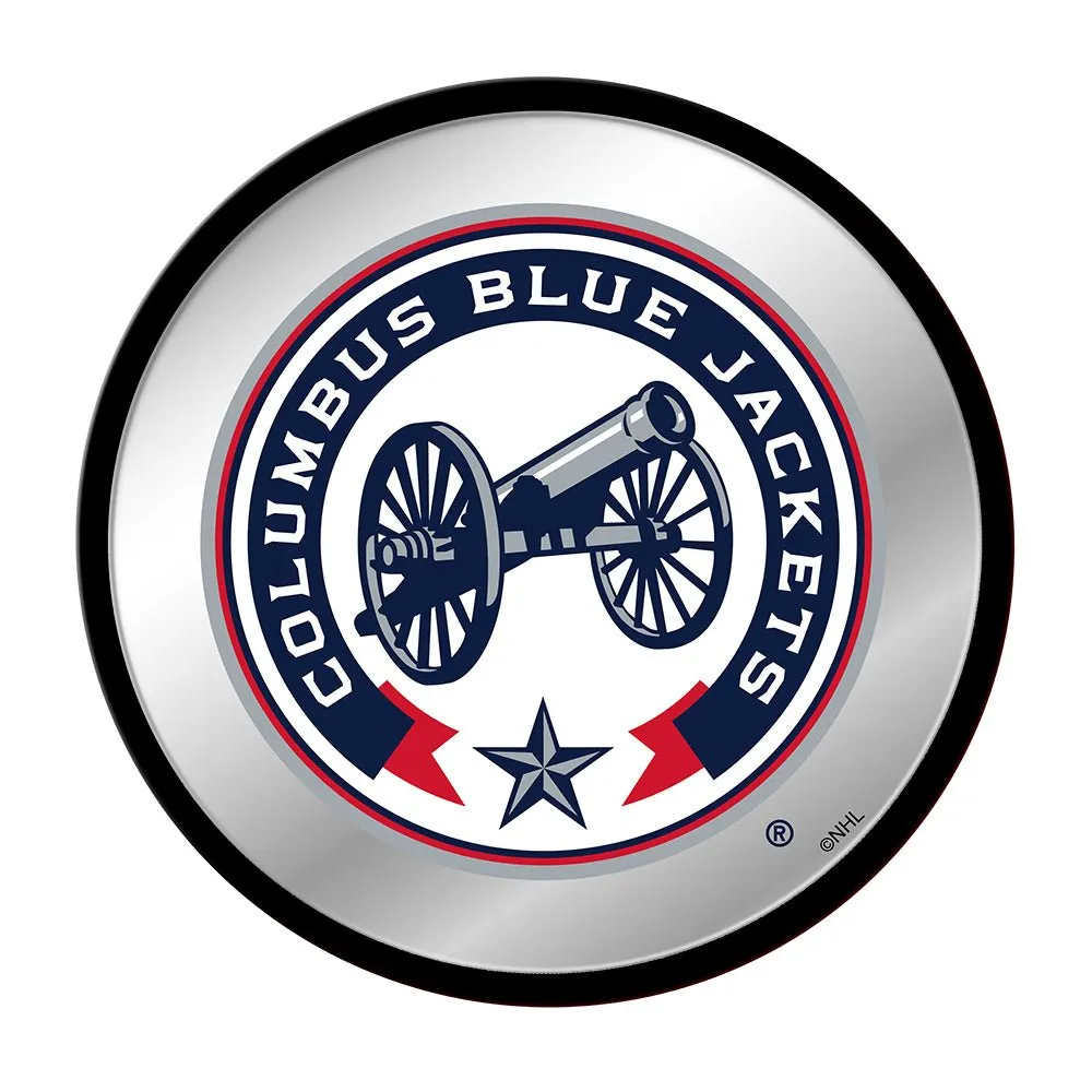 Columbus Blue Jackets: Secondary Logo - Modern Disc Mirrored Wall Sign