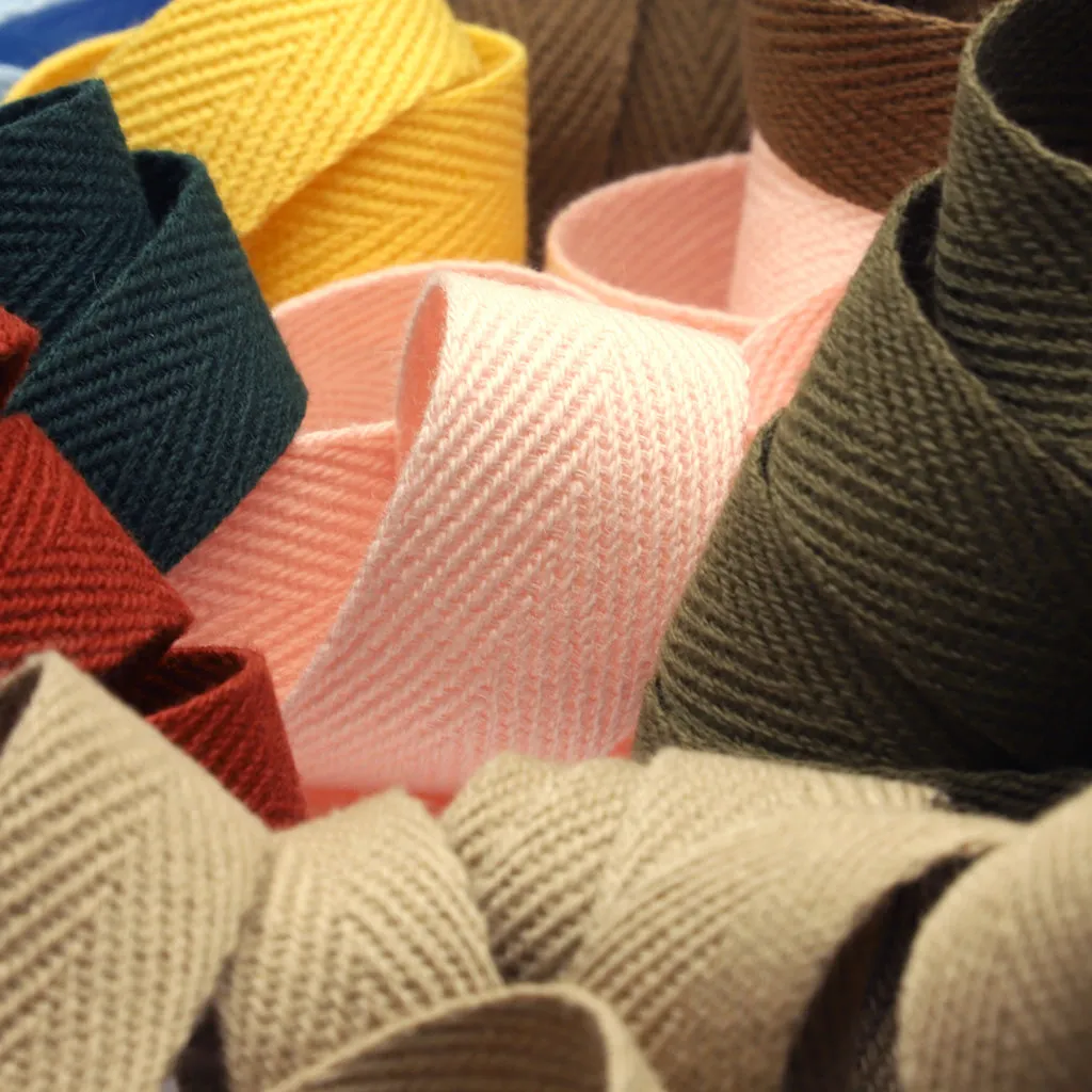 Cotton Herringbone Tape #100 Pale Silver