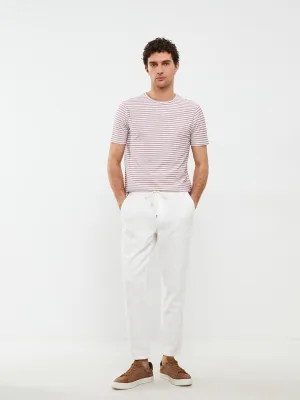 Crew Neck Short Sleeve Striped Men's T-Shirt