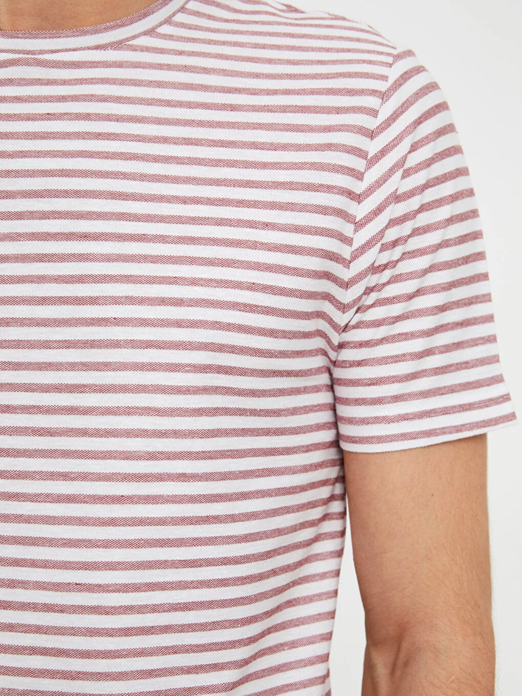 Crew Neck Short Sleeve Striped Men's T-Shirt