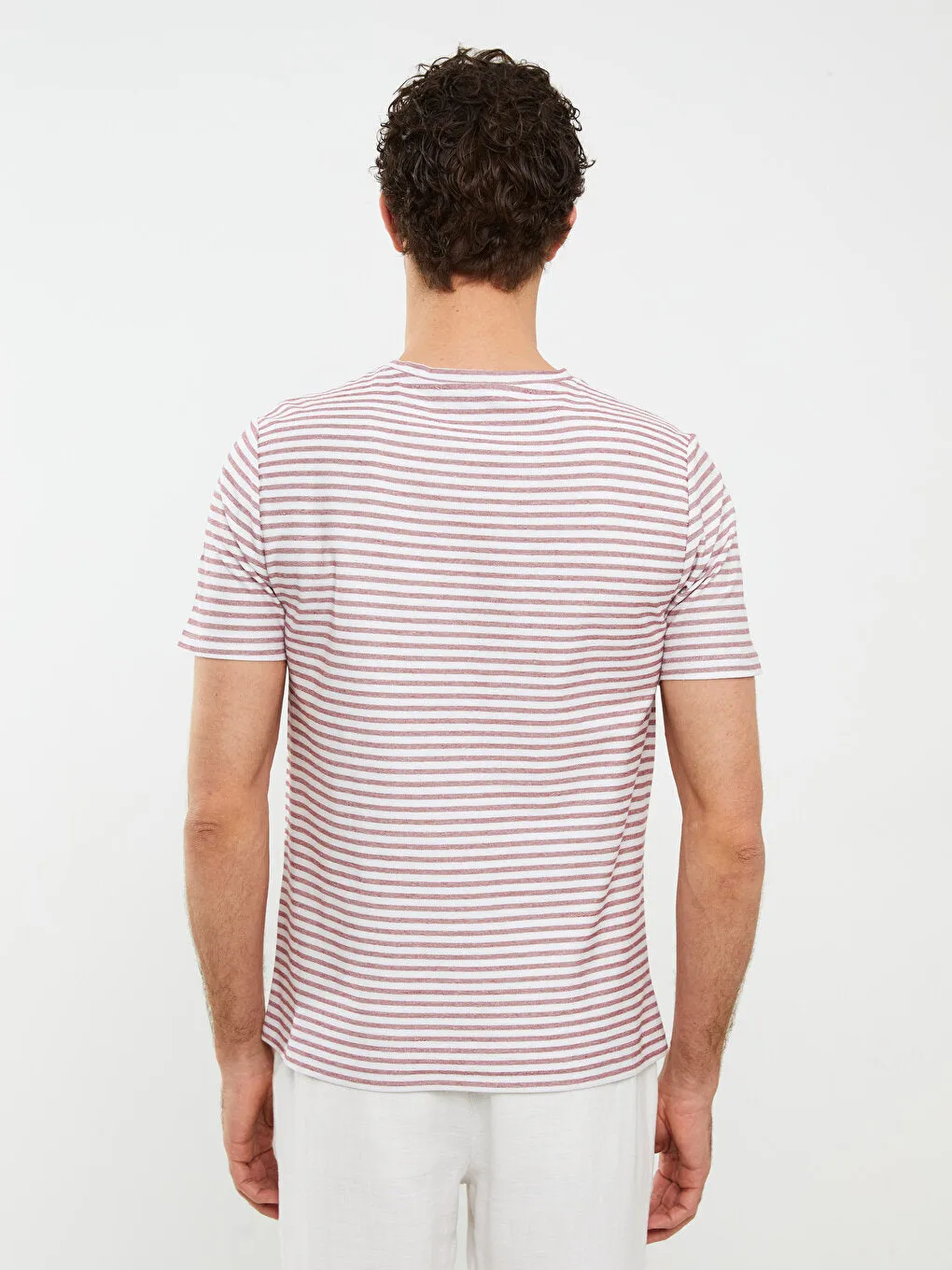 Crew Neck Short Sleeve Striped Men's T-Shirt
